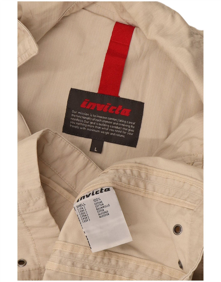 Invicta Veste Bomber Homme UK 40 Grand Coton Beige