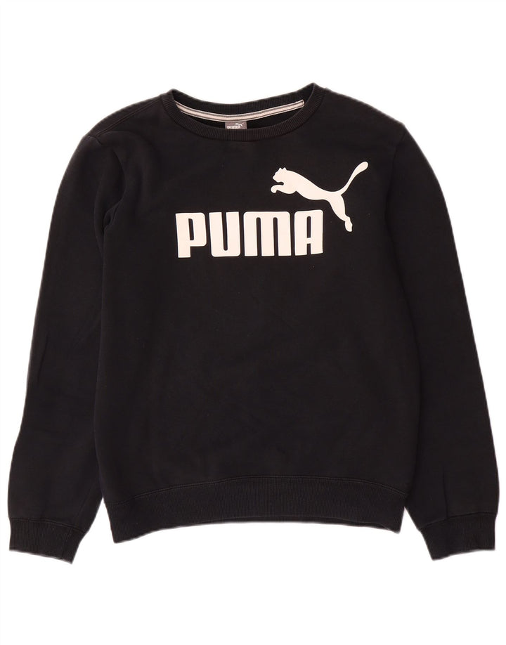 PUMA Sweat-shirt graphique pour fille 13-14 ans Noir Coton