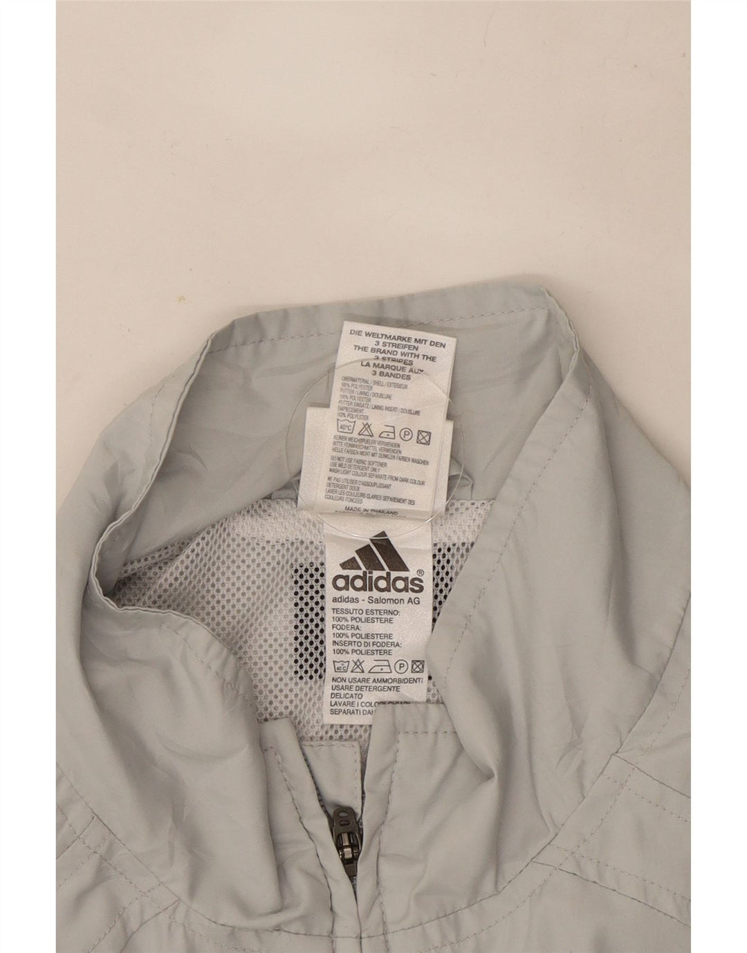 Adidas Veste de survêtement pour homme UK 40/42 Gris moyen Colourblock Polyester