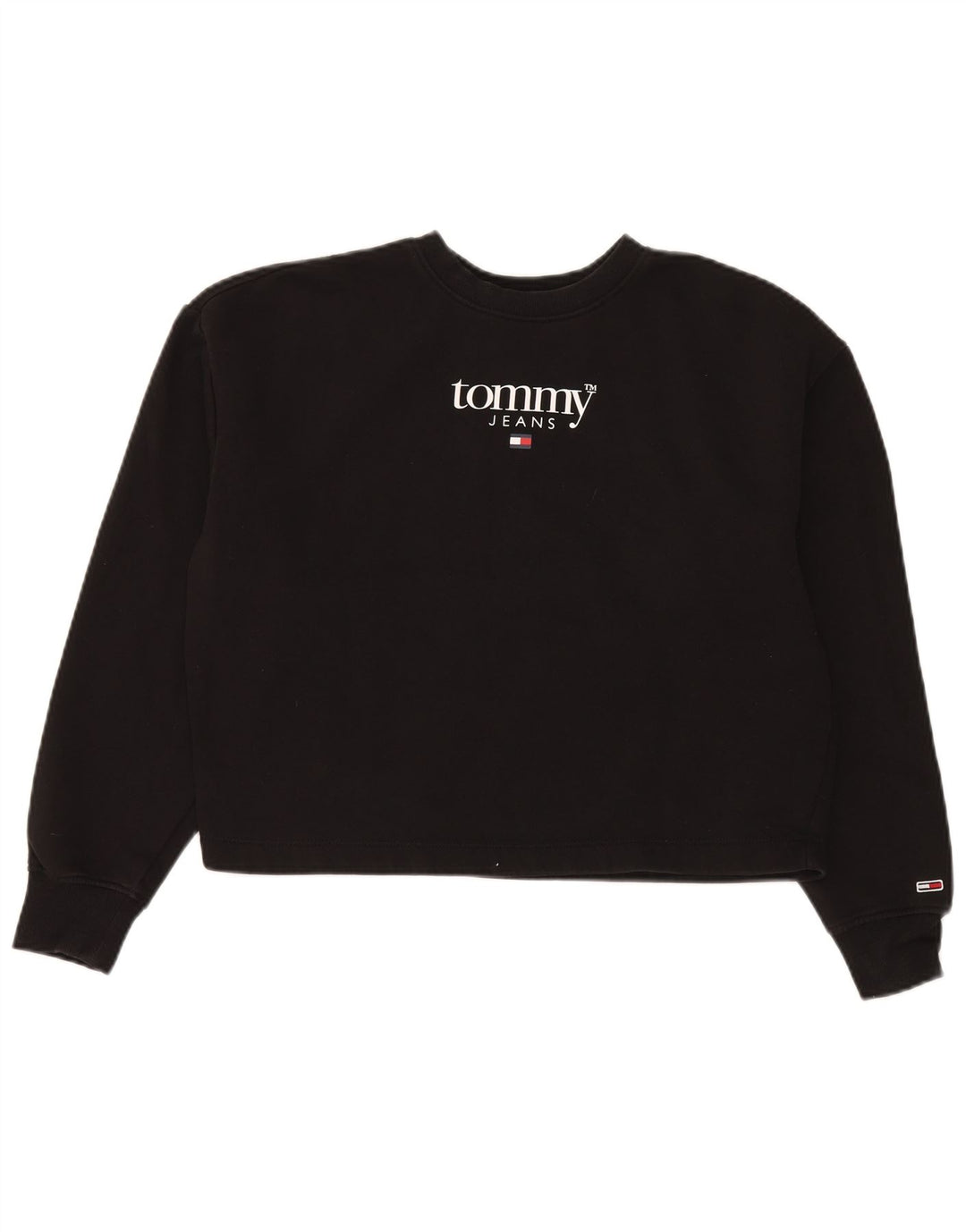 Tommy Hilfiger Sweat-shirt surdimensionné graphique pour femme UK 10 Petit Noir