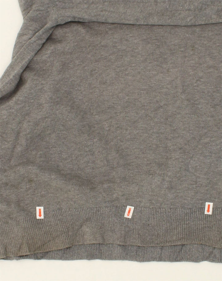 TOMMY HILFIGER Mens V-Neck Jumper Sweater Large Grey Cotton | Vintage Tommy Hilfiger | Thrift | Second-Hand Tommy Hilfiger | Used Clothing | Messina Hembry 