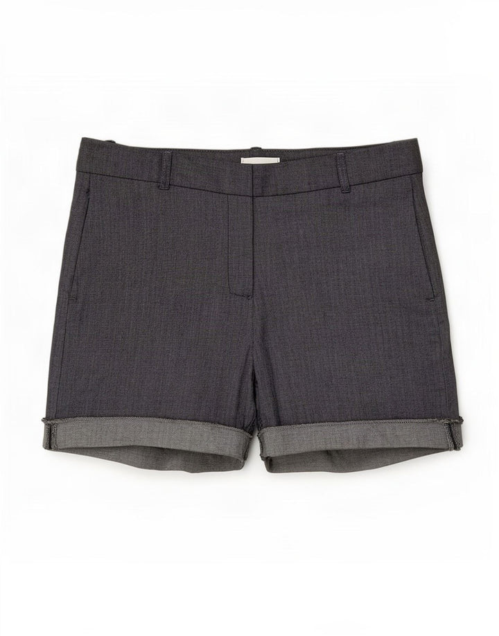 Zara Short Chino Femme Moyen W28 Gris Coton