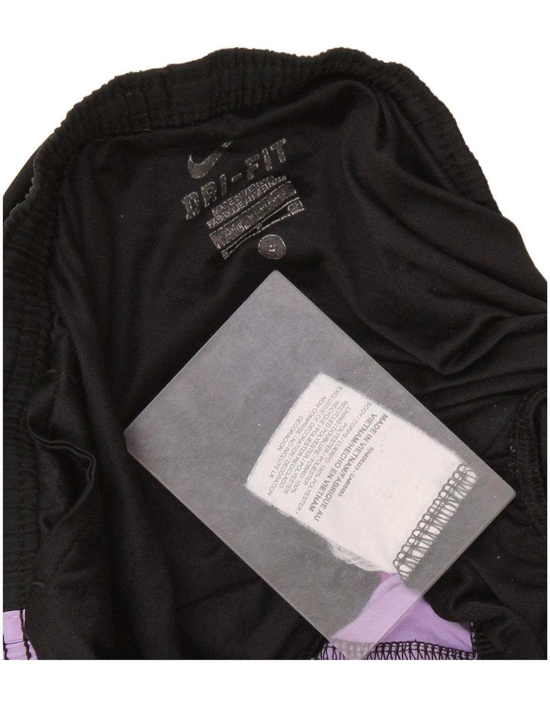 NIKE Short de sport Dri Fit pour femme UK 10 Petit Noir Colorblock Polyester