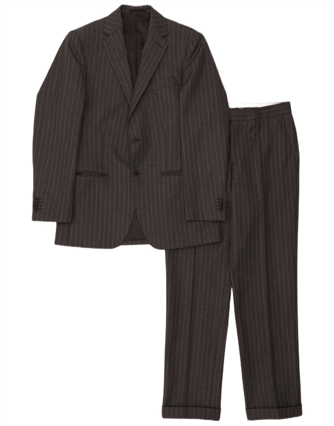 Boggi Costume 2 pièces pour homme IT 48 Medium W31 L32 Gris laine à fines rayures