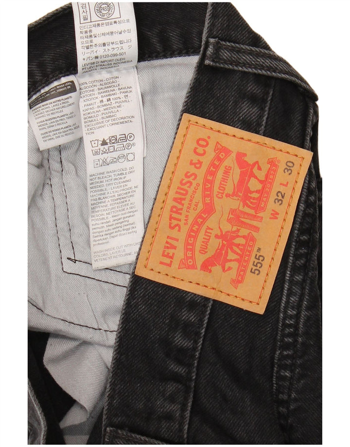 Levi's Jean Droit 555 Homme W32 L30 Noir Coton