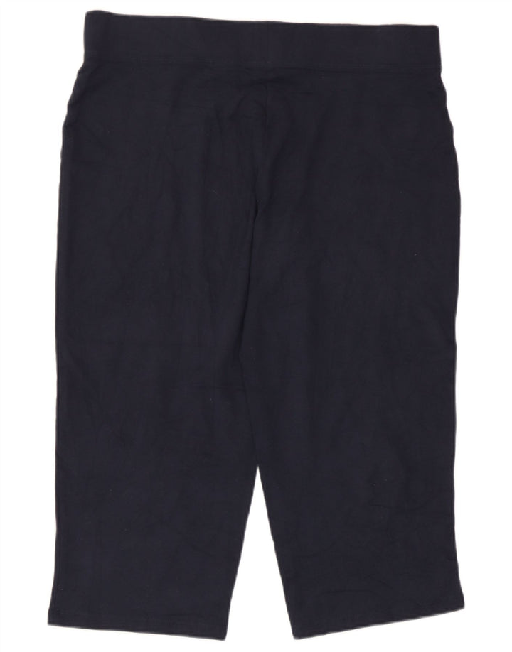 Marks & Spencer Pantalon de survêtement Capri pour femme UK 12 Bleu marine moyen