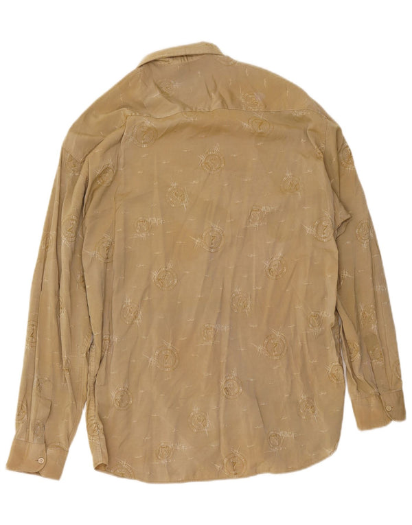 Mac Fashion Chemise à motif abstrait pour homme Large Beige