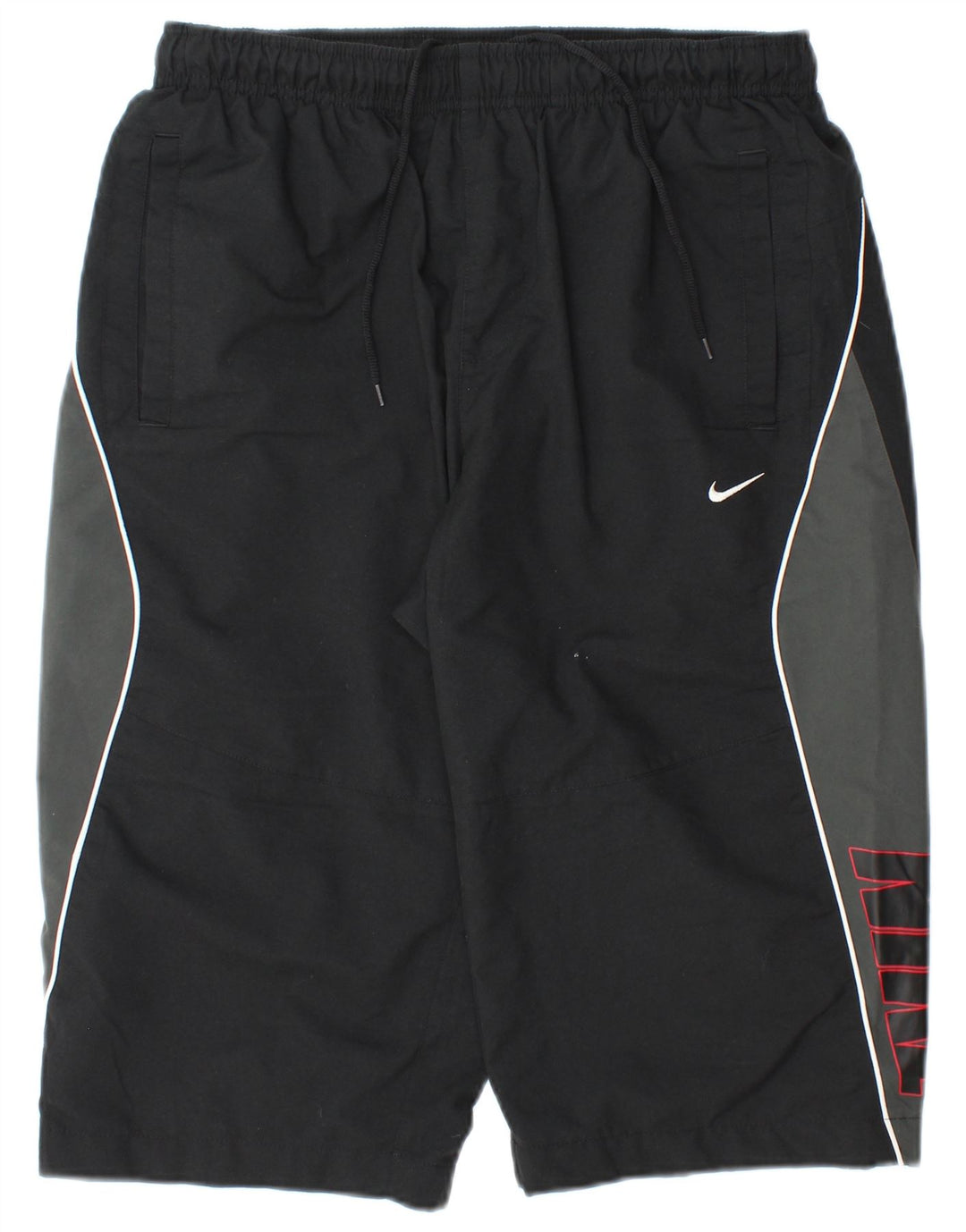 Nike Bermuda de sport graphique pour homme en polyester color block noir moyen
