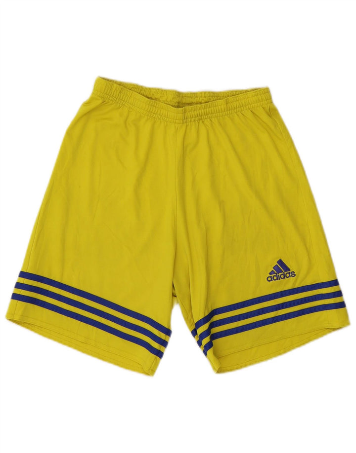 ADIDAS Short de sport Climalite pour hommes, petit, jaune, polyester