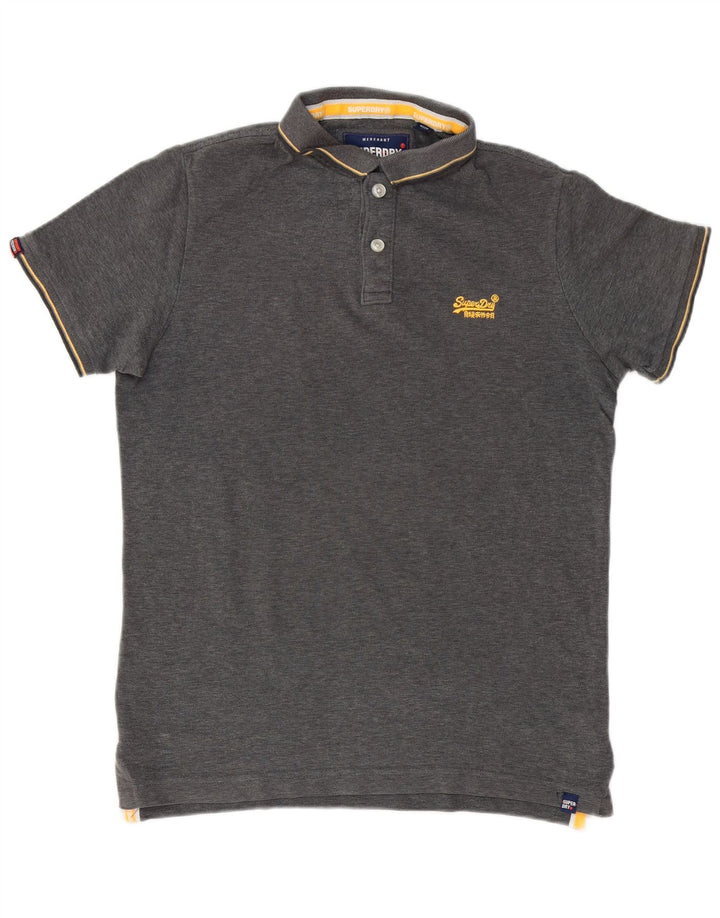 SUPERDRY Polo Homme Large Gris Coton