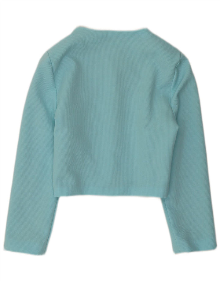 Veste Boléro Femme Vintage UK 10 Petit Bleu