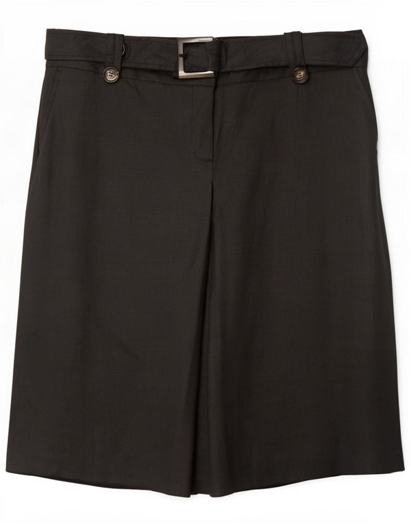 Jupe Midi Femme Zara XL W32 Ramie Noir