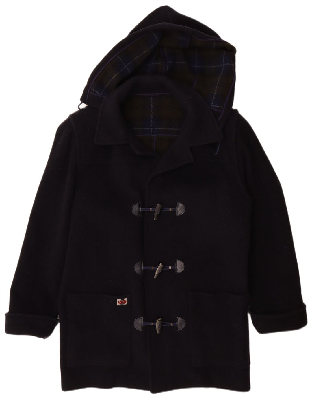 Pierre Cardin Duffle Coat À Capuche Homme IT 50 Large Laine Bleu Marine