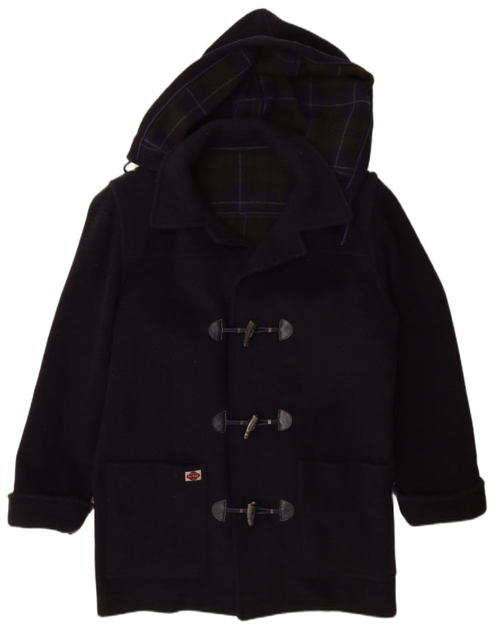 Pierre Cardin Duffle Coat À Capuche Homme IT 50 Large Laine Bleu Marine