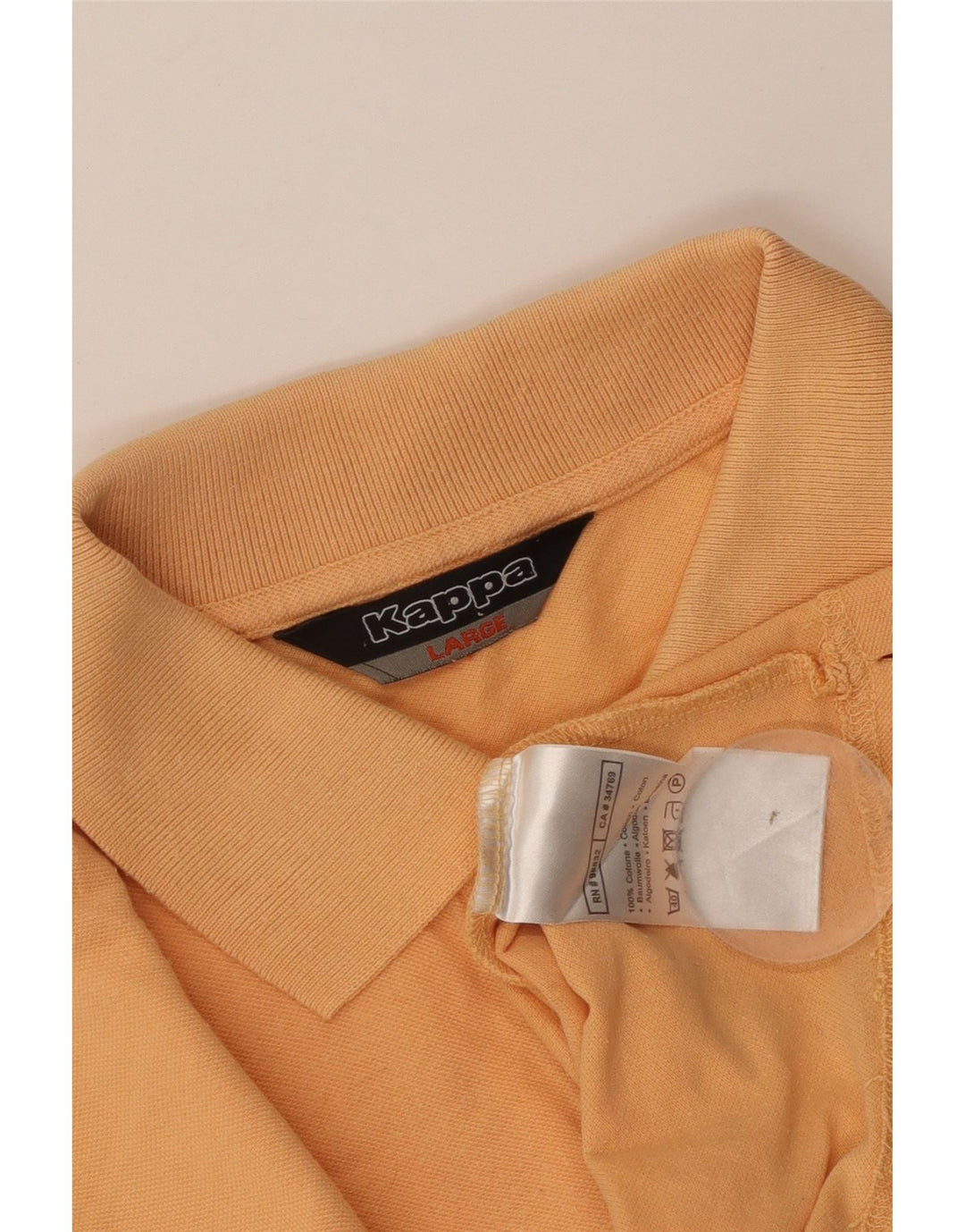Kappa Polo Homme Large Orange Coton