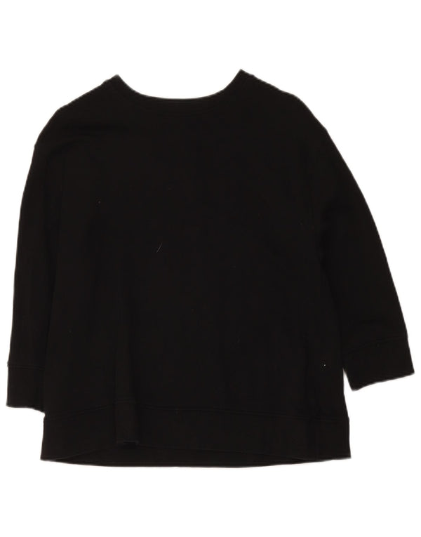 Zara Sweat-shirt à manches 3/4 pour femme UK 14 en coton noir moyen