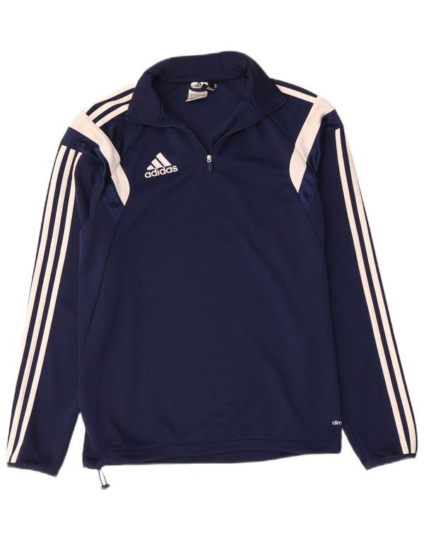 Adidas Hommes Climacool Pull Survêtement Haut Petit Bleu Marine Colorblock