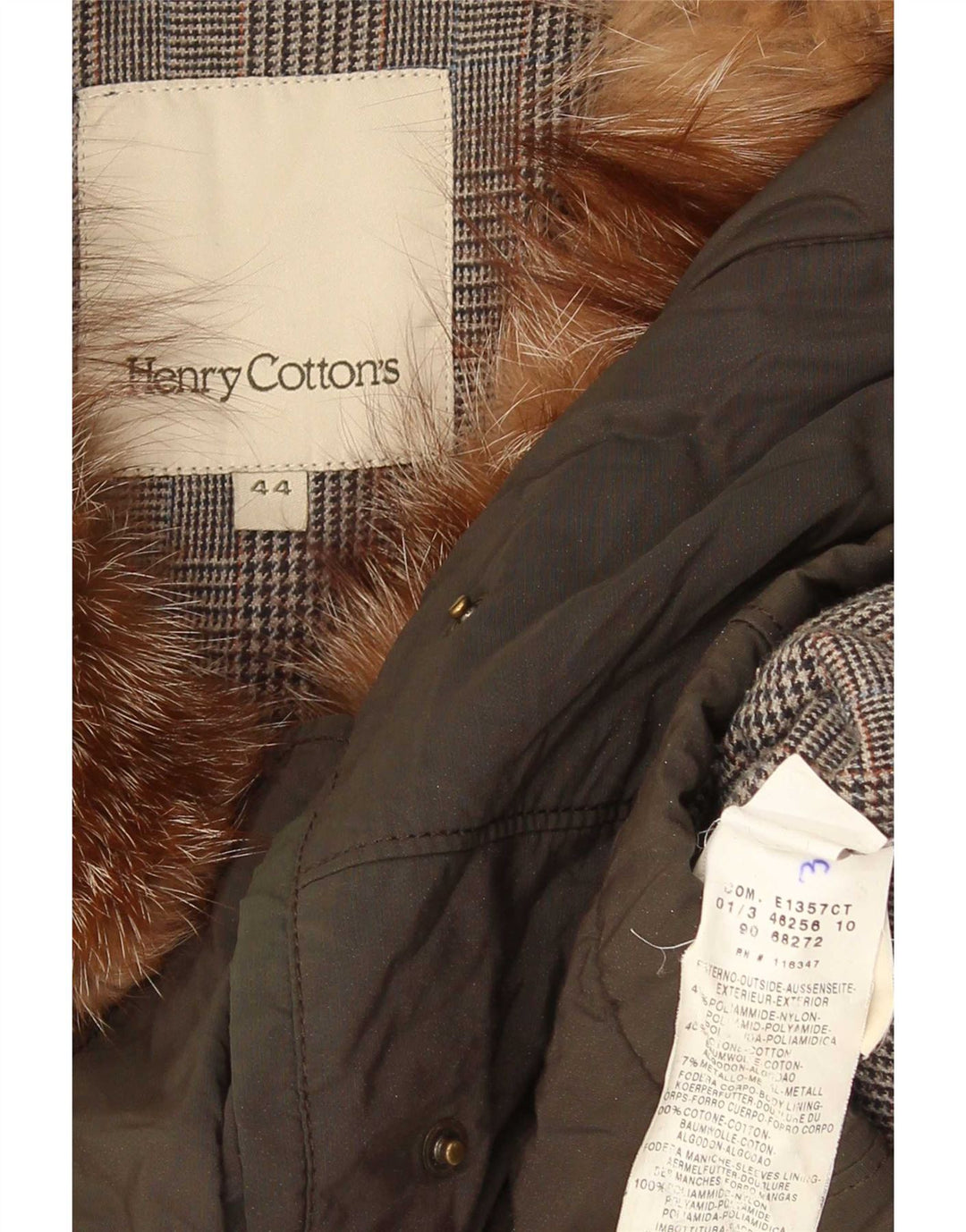 Parka Femme Henry Cottons IT 44 Nylon Vert Moyen
