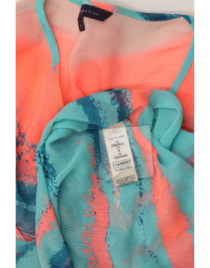 Marks & Spencer Robe caftan transparente pour femme UK 10 Small Multicolore