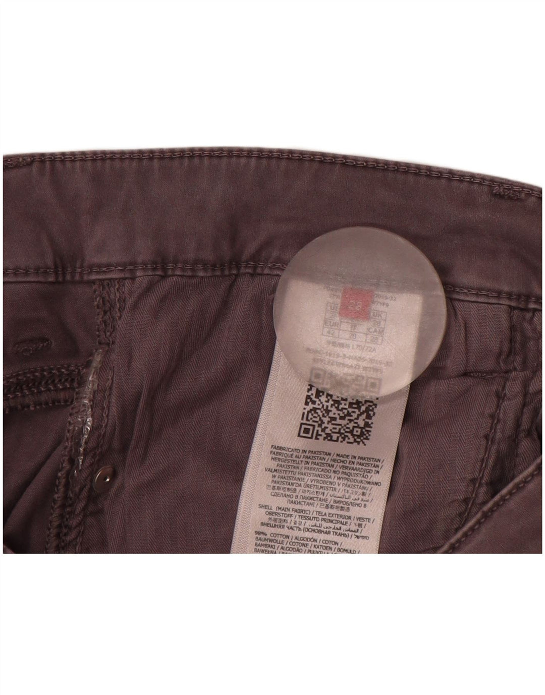 GUESS Pantalon décontracté skinny pour femme W28 L30 Gris Coton