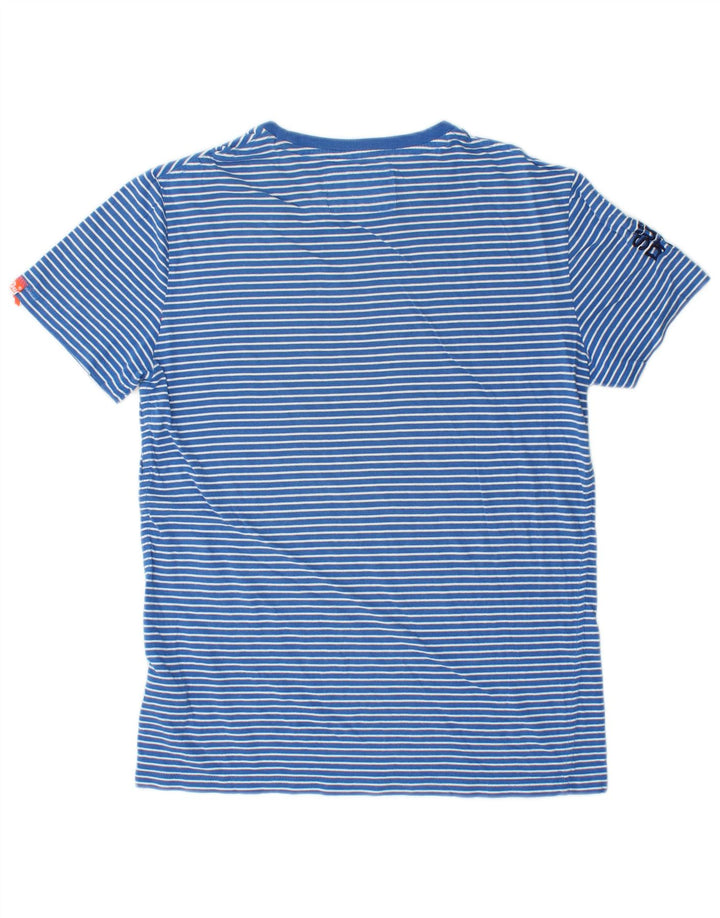 SUPERDRY T-Shirt Homme Petit Bleu Rayé Coton