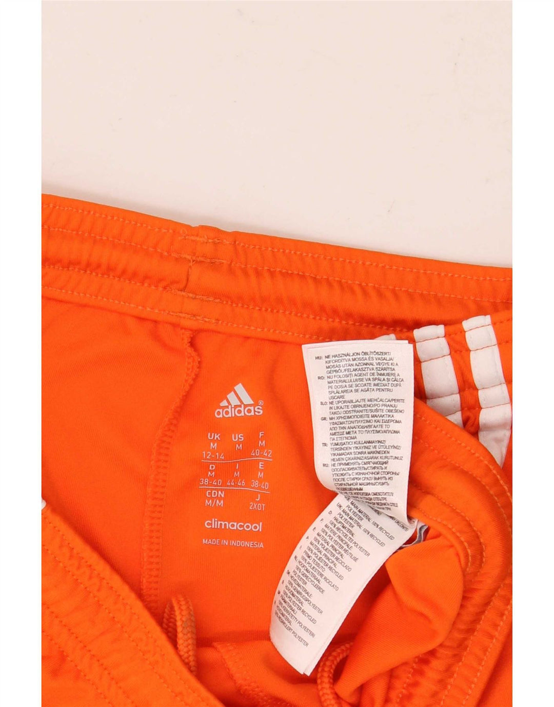 Adidas Short de sport Climacool pour femme UK 12/14 Orange moyen Polyester