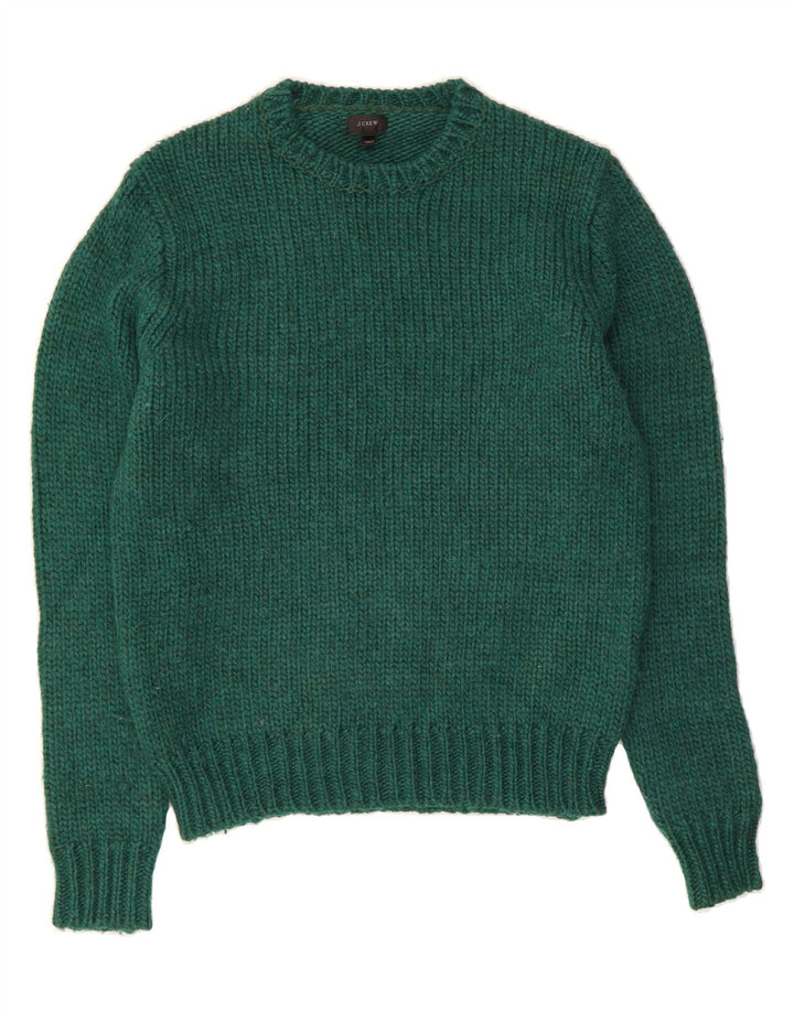 J. CREW Pull à col rond pour homme en laine vert moyen