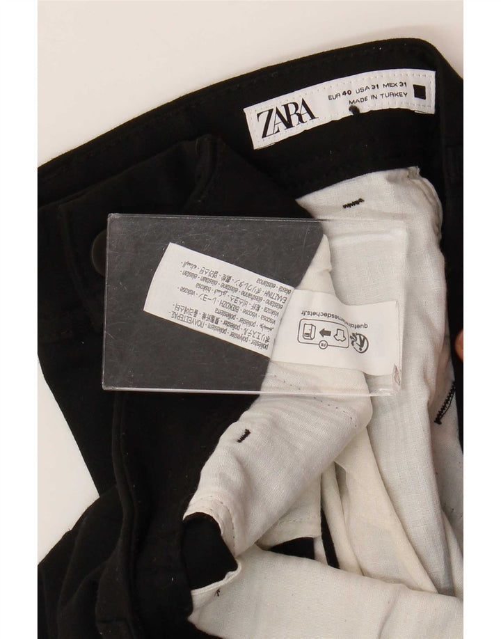 Zara Pantalon Chino Slim Homme EU 40 Medium W31 L29 Noir Polyester