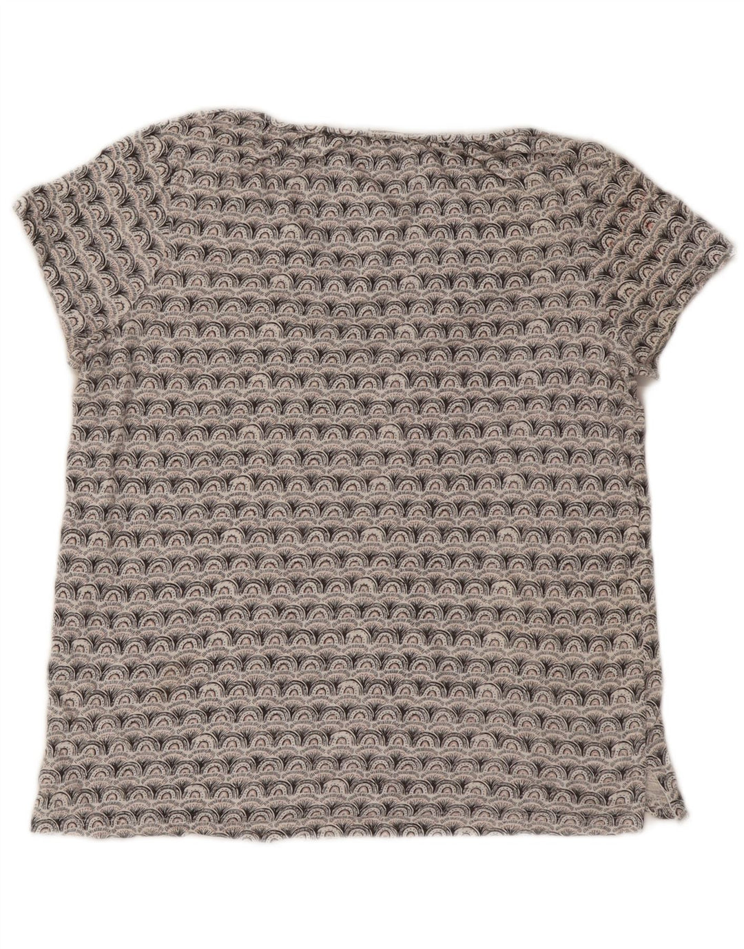 FAT FACE T-shirt graphique surdimensionné pour femme UK 10 petit gris géométrique