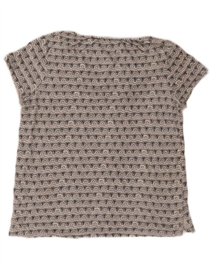 FAT FACE T-shirt graphique surdimensionné pour femme UK 10 petit gris géométrique