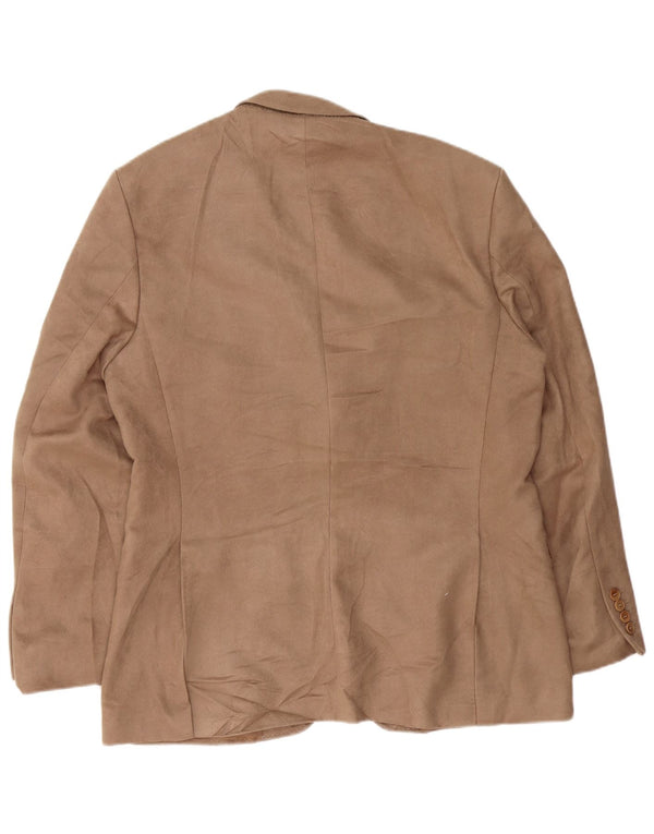 Zara Veste Blazer 2 Boutons Homme EU 54 XL Beige Polyester