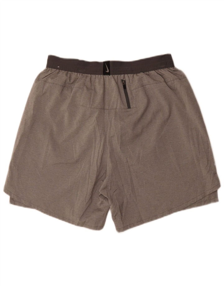 Short de sport Nike Dri Fit Homme Gris Moyen Polyester