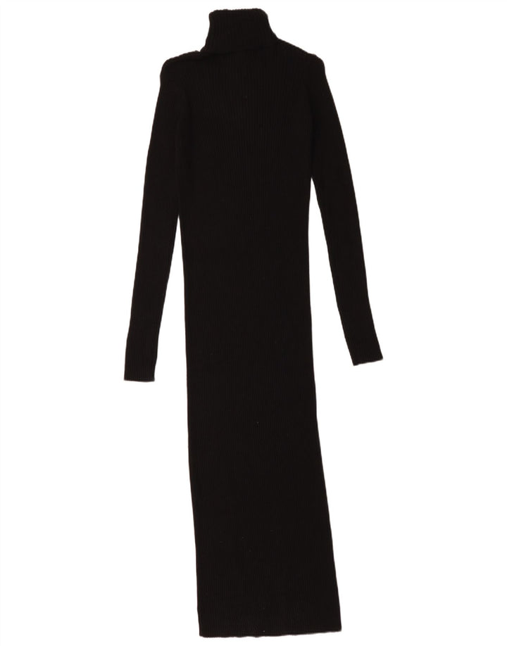 Zara Femme Maxi Robe Pull UK 8 Petit Noir