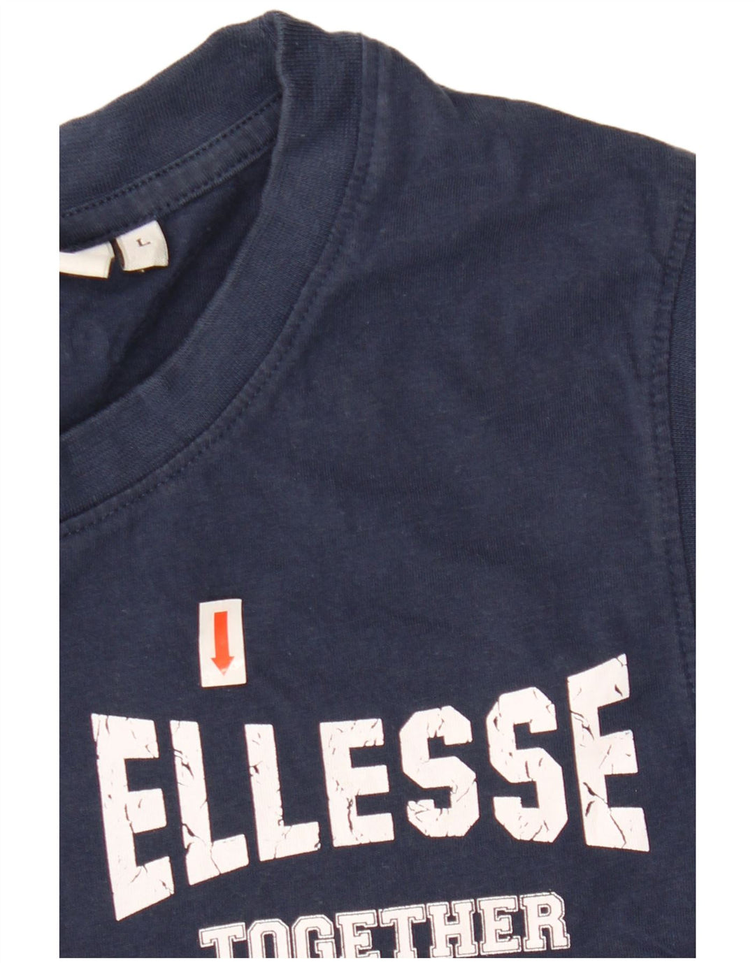 ELLESSE Débardeur graphique pour femme UK 16 Large Bleu Marine Coton