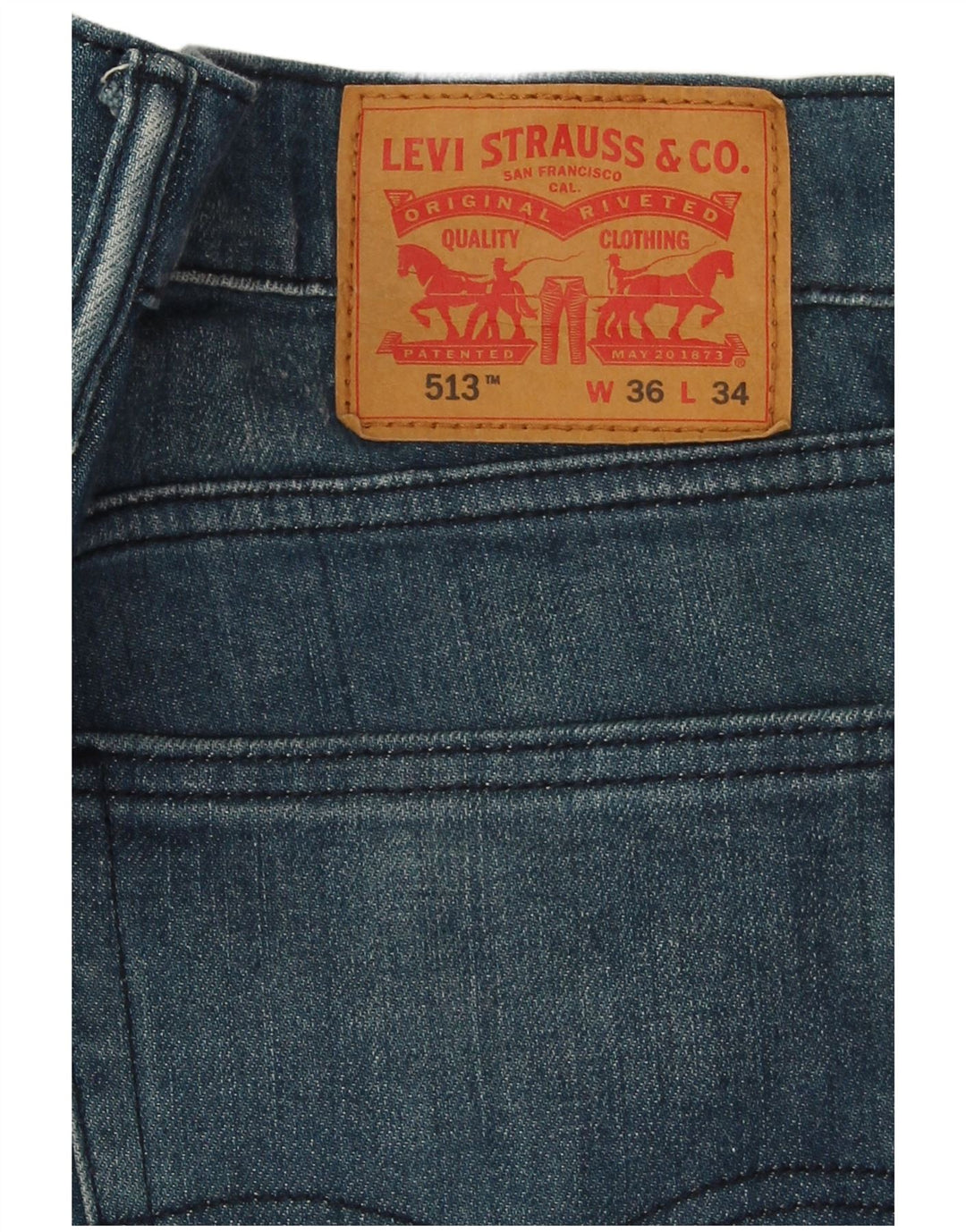 Levi's Jean Slim Droit 513 Homme Bleu W36 L28 Coton