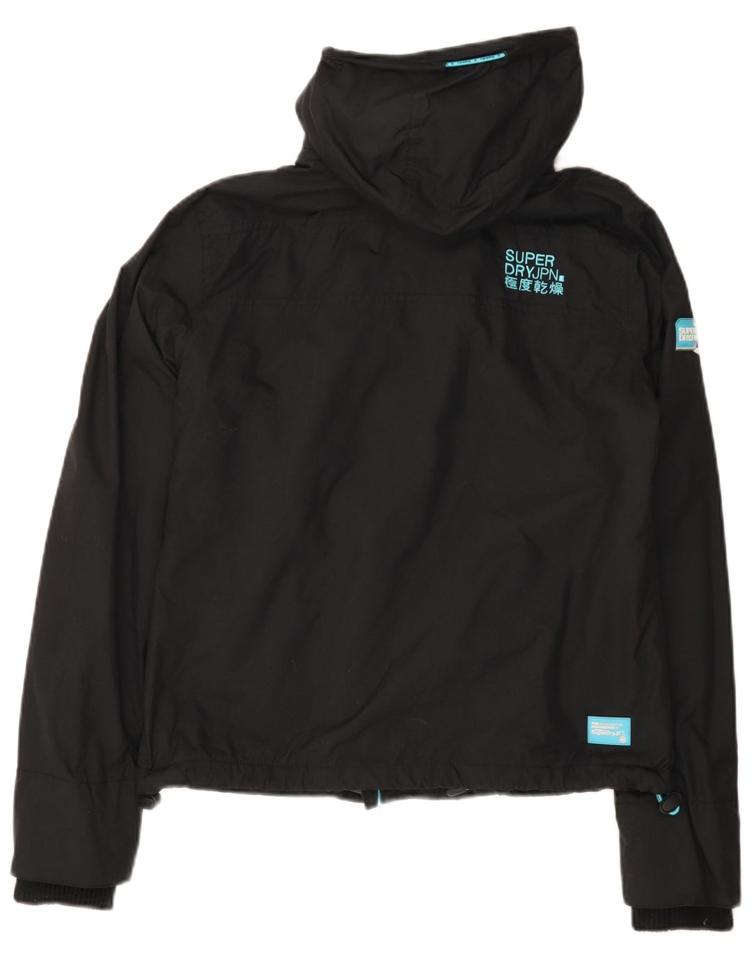 SUPERDRY Veste coupe-vent à capuche Windcheater pour femme UK 12 Medium Noir