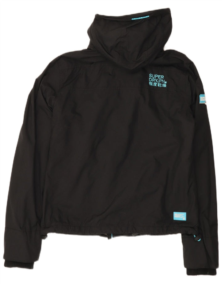 SUPERDRY Veste coupe-vent à capuche Windcheater pour femme UK 12 Medium Noir