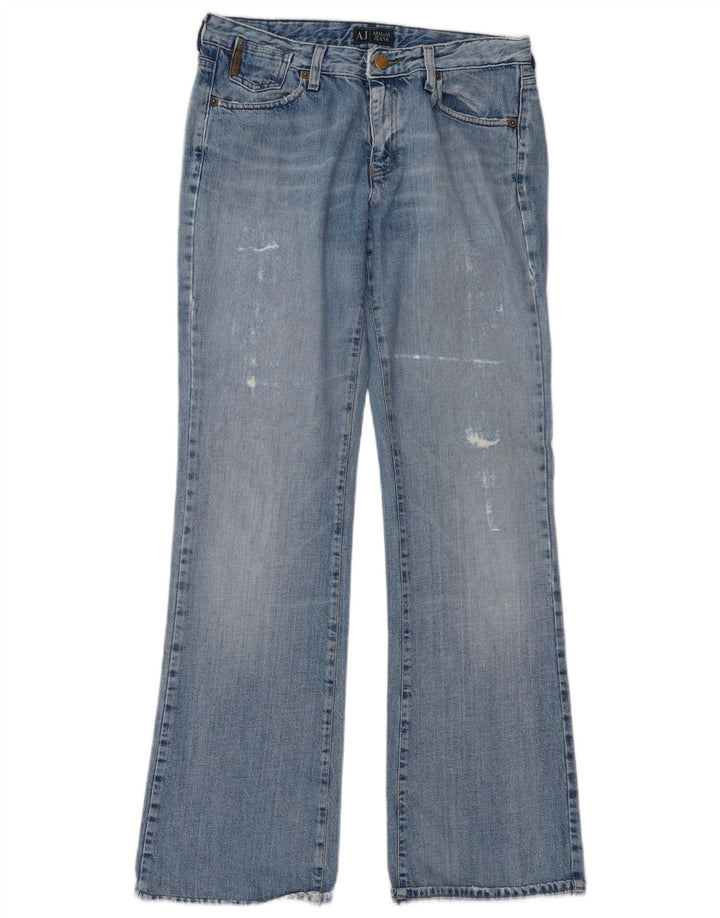 Armani Jeans bootcut vieilli pour femme W29 L32 en coton bleu