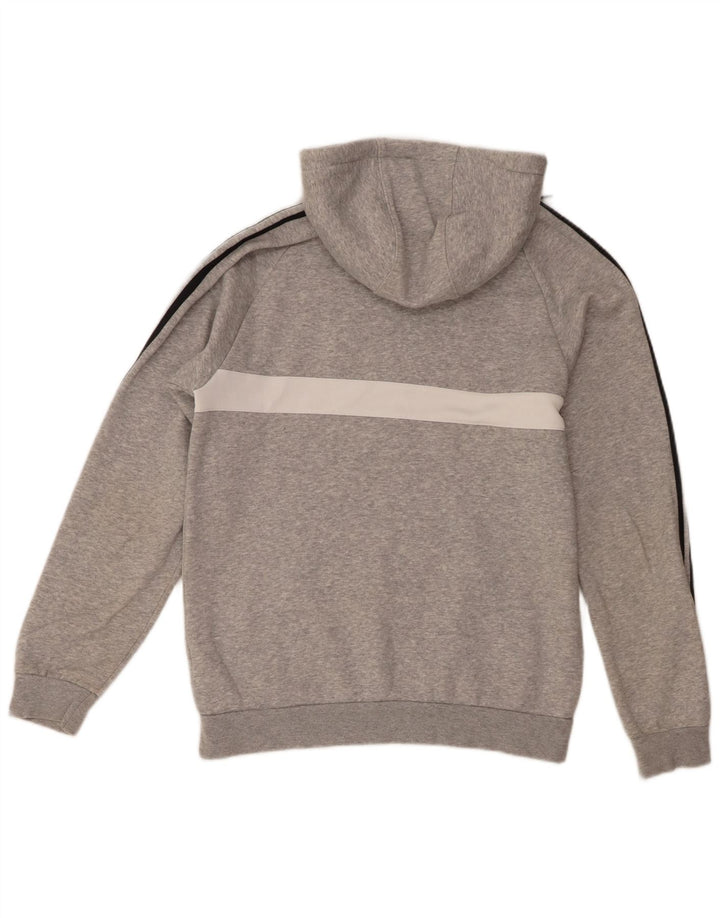 Adidas Pull à capuche pour homme Petit Gris Colorblock Coton