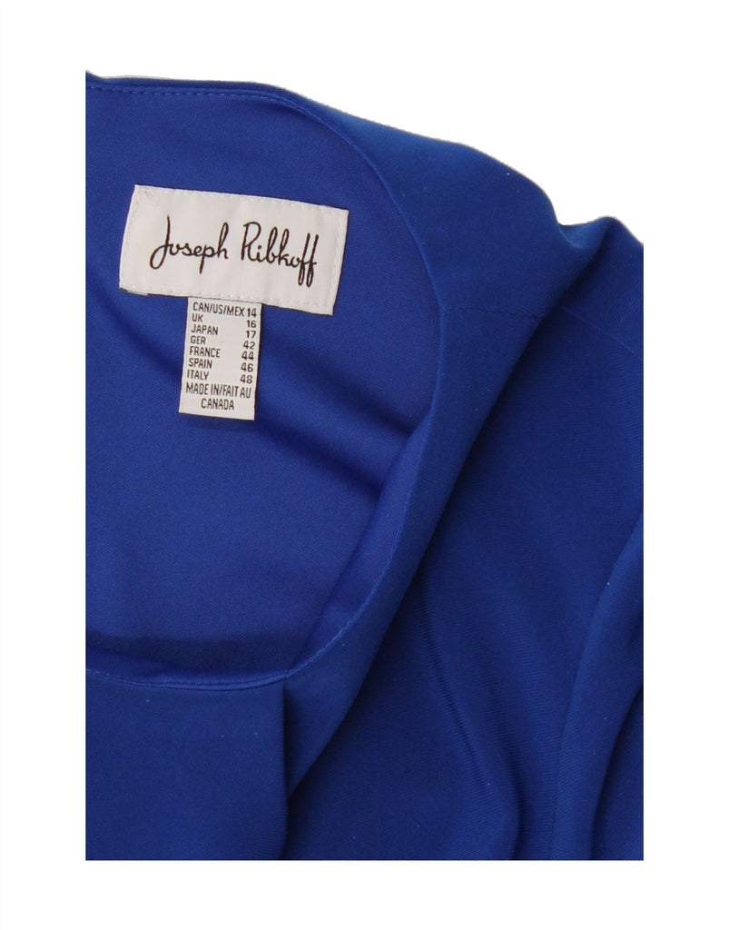 JOSEPH RIBKOFF Womens 3/4 Sleeve Sheath Dress UK 16 Large  Blue Vintage Joseph Ribkoff and Second-Hand Joseph Ribkoff from Messina Hembry 