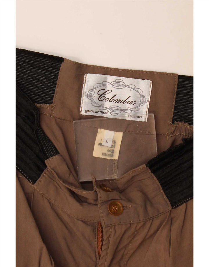 Colombus Pantalon sarouel pour femme Large W32 L31 Marron Colourblock