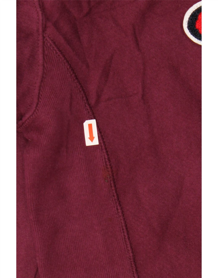 CHAMPION Sweat-shirt surdimensionné graphique pour femme UK 10 Petit Bordeaux