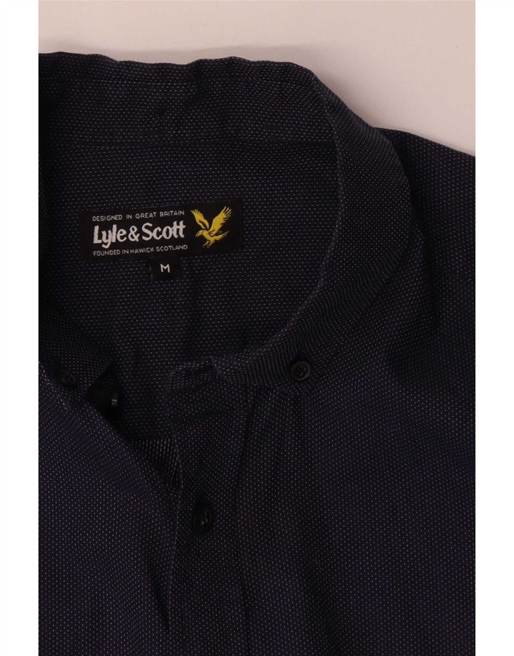 Lyle & Scott Chemise Homme Bleu Marine Moyen Coton À Pois