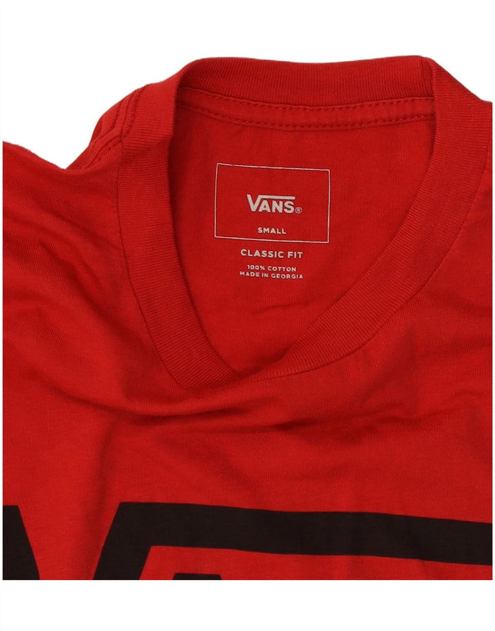 VANS T-shirt graphique coupe classique pour hommes, petit coton rouge