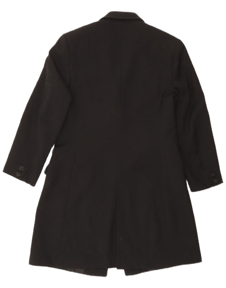 vintage Femmes Longline 4 Bouton Blazer Veste UK 14 Moyen Noir