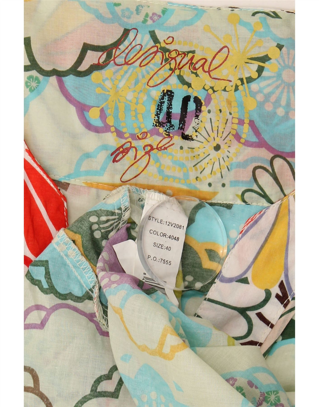 DESIGUAL Robe trapèze graphique pour femme EU 40 Medium Multicolore Floral