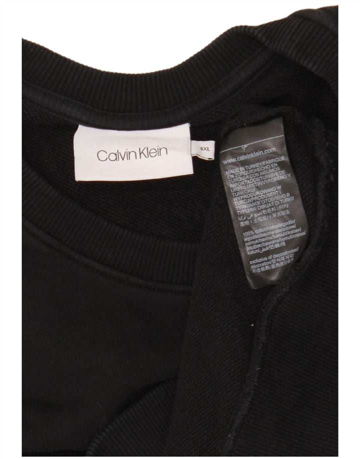 Calvin Klein Sweat-shirt graphique pour homme 4XL en coton noir