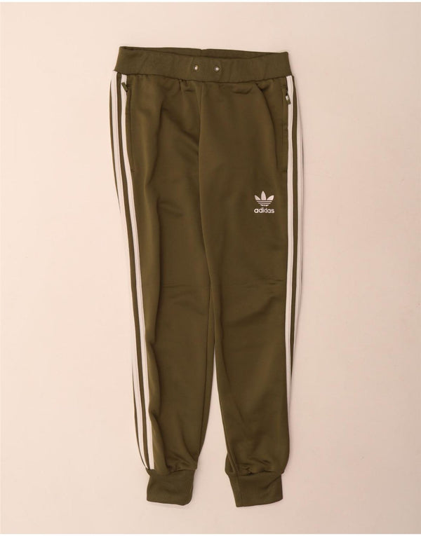 Adidas Pantalon de survêtement pour femme Joggers UK 10 Petit Vert Polyester