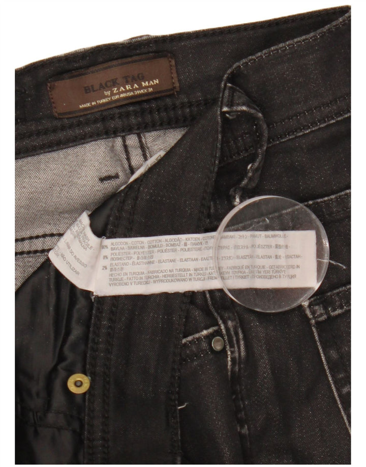 Zara Jean Slim Homme EU 40 Moyen W31 L31 Coton Noir