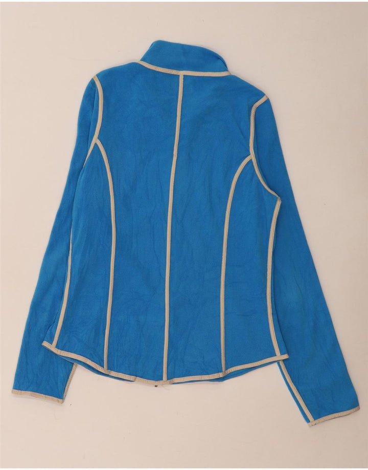 SERGIO TACCHINI Veste Polaire Femme UK 14 Grand Bleu Rayé Polyester